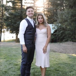 Midi champagne dress